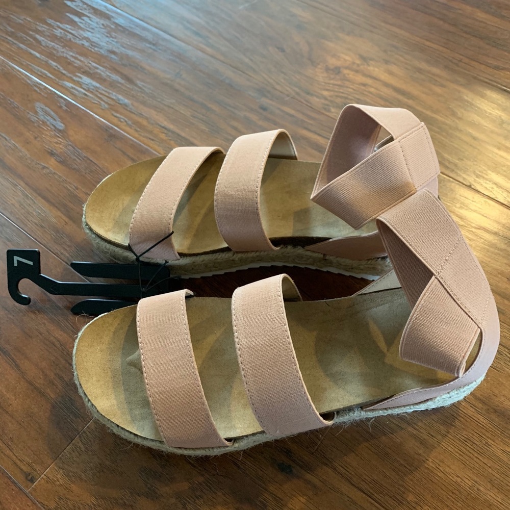 Blush Platform Sandals Size 7